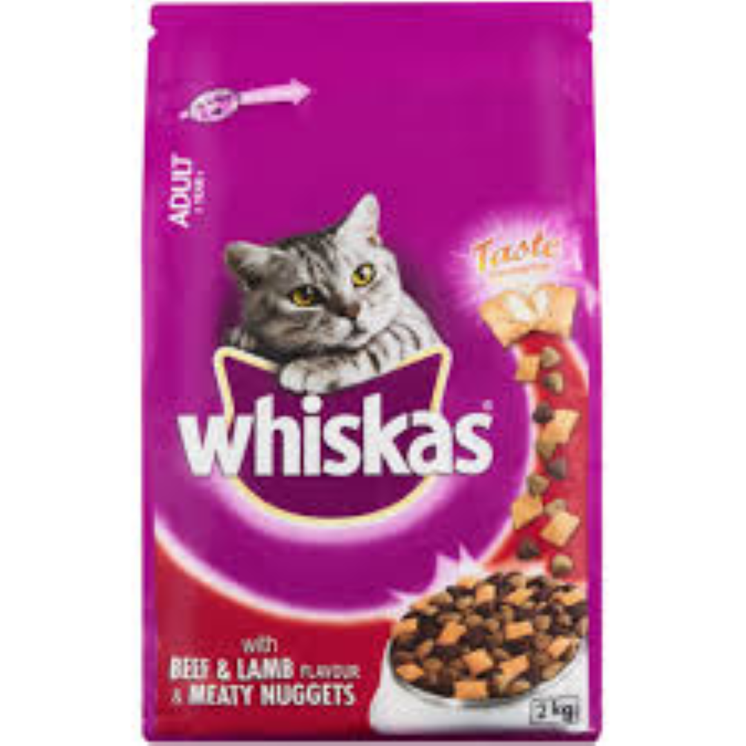 WHISKAS MEATY NUGGETS BEEF   LAMB & RABBIT 1KG
